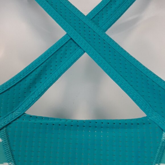 IVIVVA Teal Zig Zag Criss Cross Athletic Tank Top - Picture 10 of 10